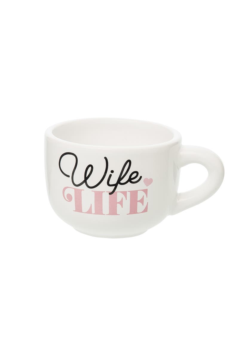 Totalee Gift Wife Life Large Cappuccino Mug Ceramic White 24 oz, Main, color, White