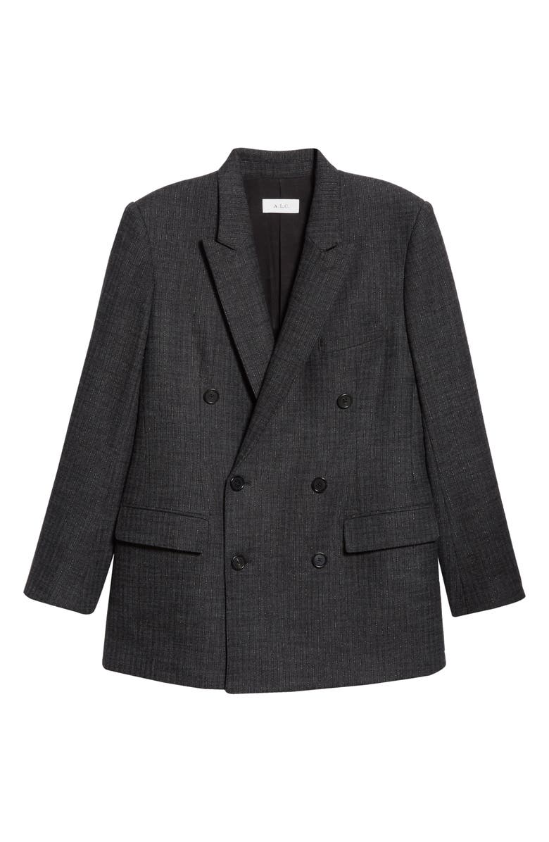 A.L.C. Chadwick Metallic Stripe Double Breasted Blazer, Alternate, color,