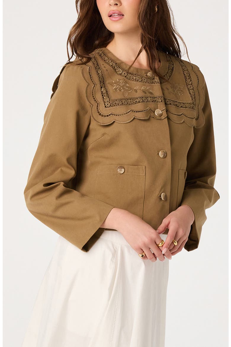 Cleo Cotton Canvas Jacket, Alternate, color, NUTMEG