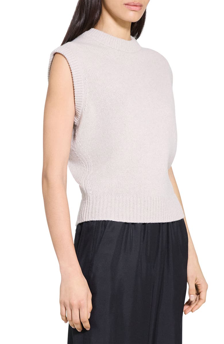 Theory Relaxed Cashmere & Wool Sweater Vest, Alternate, color, Light Grey