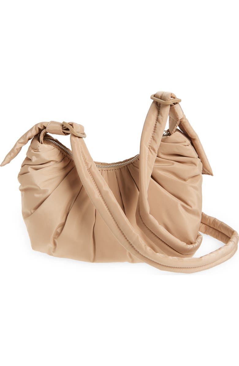 Topshop Cian Puffy Crossbody Bag, Alternate, color, Brown