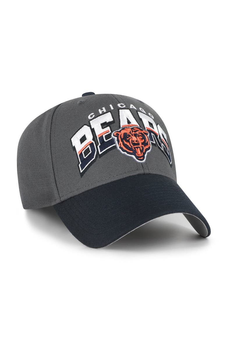 Men's '47 Charcoal Chicago Bears Split Block MVP Adjustable Hat, Alternate, color, Charcoal