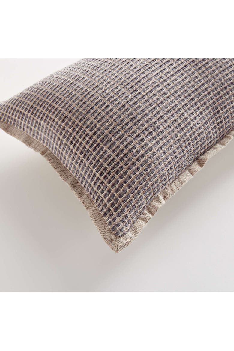 Sasha Jacquard Handwoven Indoor/Outdoor Lumbar Pillow 12" x 22", Alternate, color, Gray