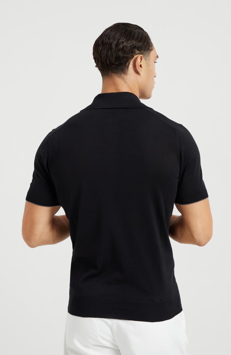 Brunello Cucinelli Lightweight knit Polo, Alternate, color, 