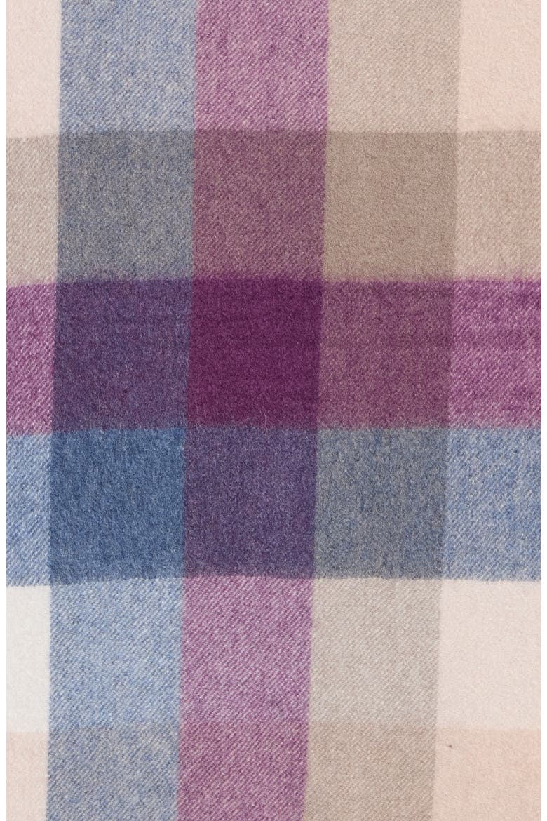 Cashmere Scarf, Alternate, color, PLUM HORIZON CHECK