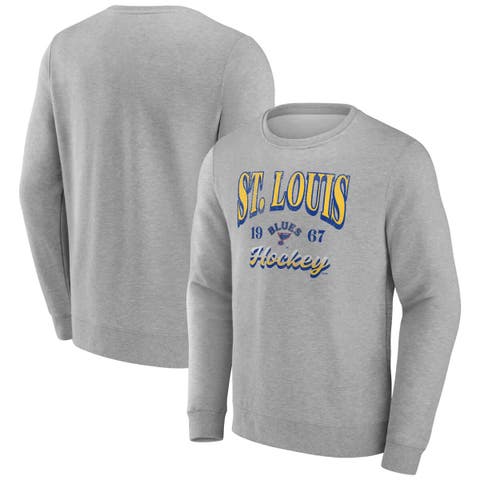 Men's Fanatics Gray St. Louis Blues Nimbus Fleece Pullover Sweatshirt