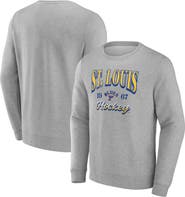 FANATICS Men's Fanatics Gray St. Louis Blues Nimbus Fleece Pullover Sweatshirt