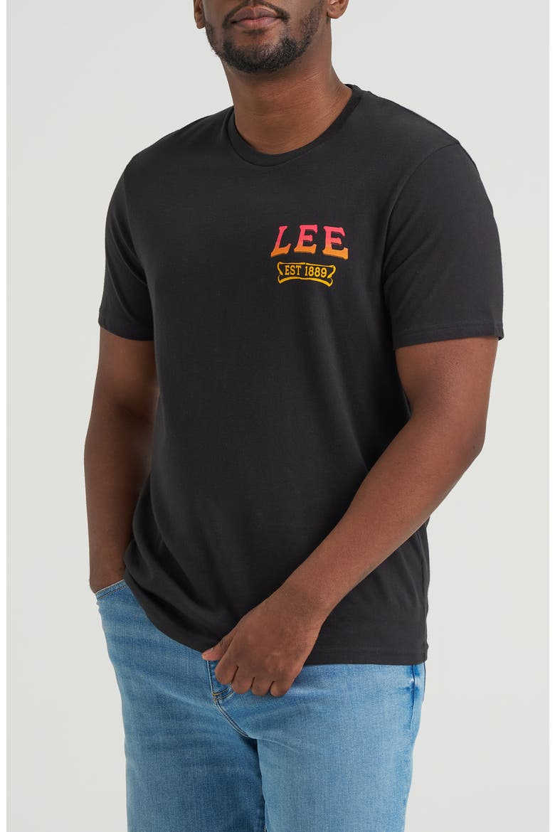 Logo Graphic T-Shirt, Main, color, JET BLACK