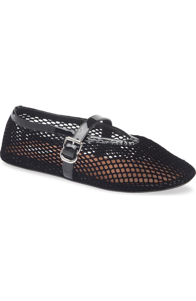 Alaïa Fishnet Mary Jane Flat, Main, color,