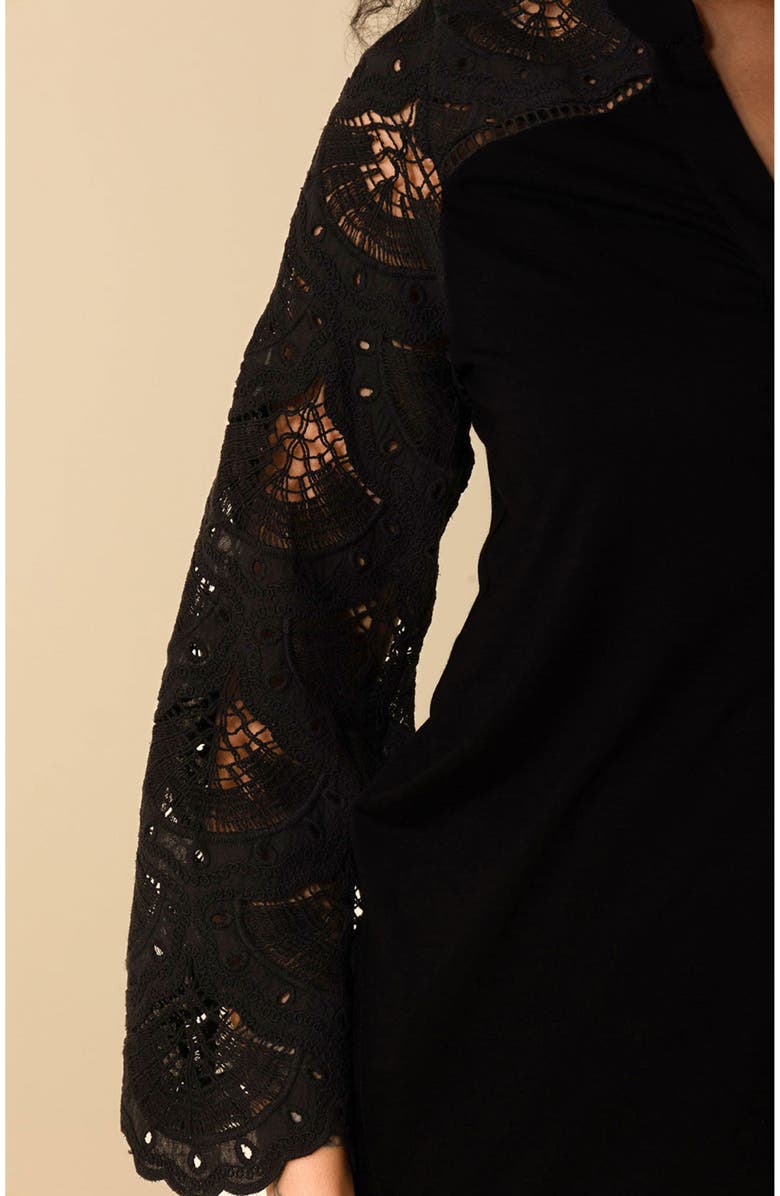 Hale Bob Cecelia Crochet Trim Top, Alternate, color, 