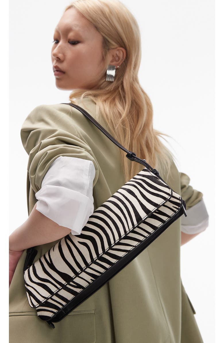 Topshop Stassi Faux Fur Shoulder Bag, Alternate, color,