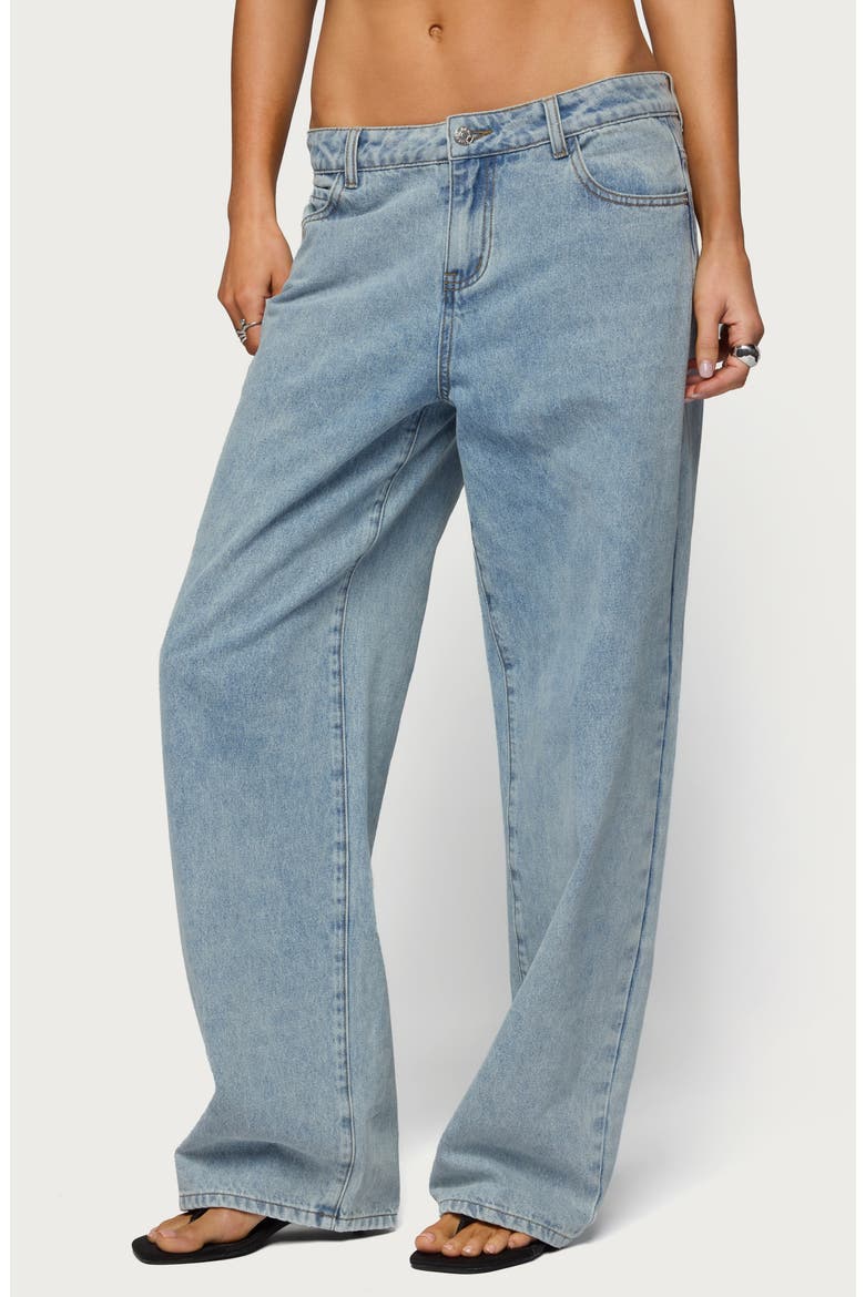 Dalina Low Rise Baggy Jeans, Main, color, LIGHT-BLUE