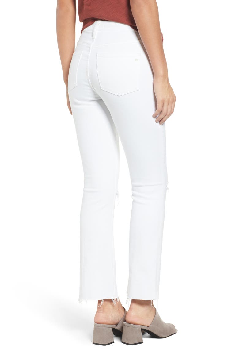 Cali Demi-Boot Jeans: Distressed Edition, Alternate, color, PURE WHITE