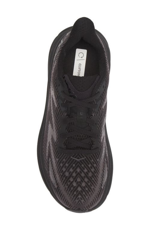 Hoka Clifton 9 Running Shoe In Black
