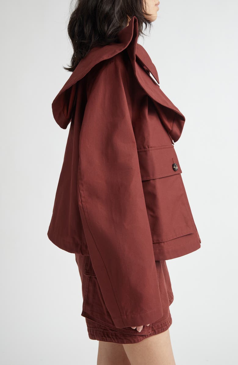JW Anderson Oversize Collar Cotton Gabardine Trench Jacket, Alternate, color, 