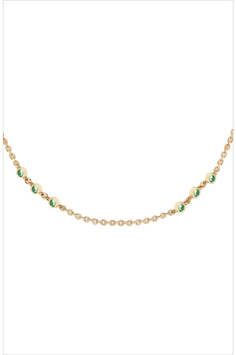 Verdant Whisper Necklace, Alternate, color, Gold & Green