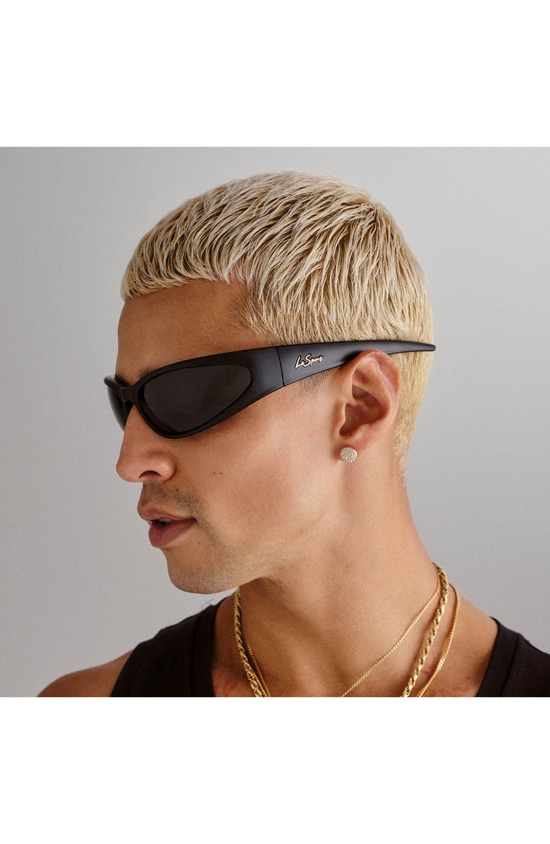 Le Specs Phishing 74mm Oversize Polarized Wrap Sunglasses, Alternate, color,