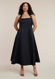 ELOQUII Buckle Neckline Maxi Dress