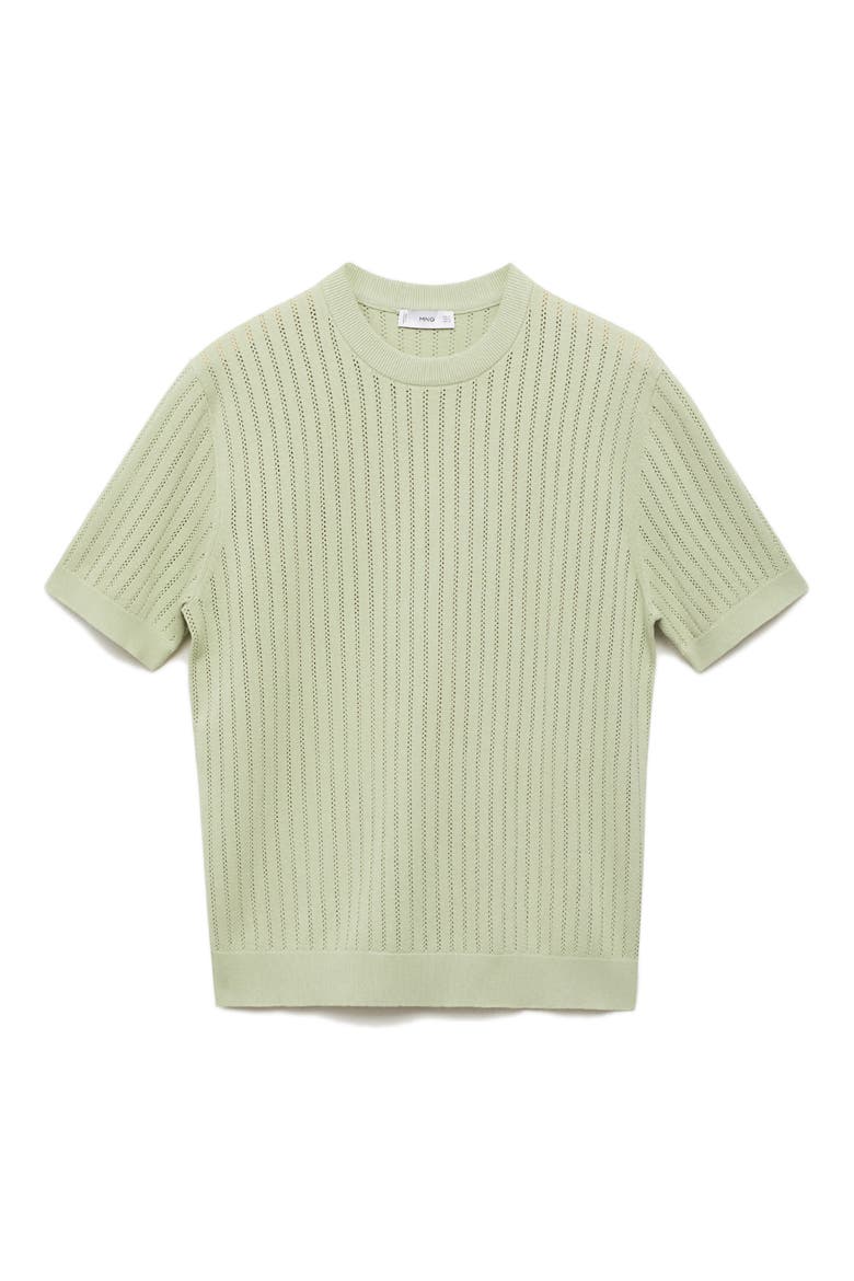 Openwork Stripe Cotton Top, Alternate, color, GREEN APPLE