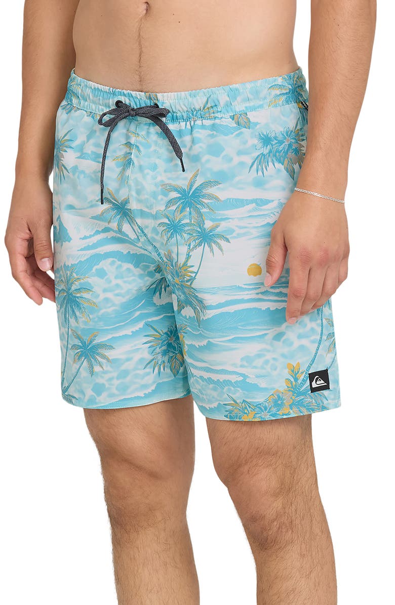 Quiksilver Mix Volley 17" Swim Trunks, Alternate, color, Blue Haze