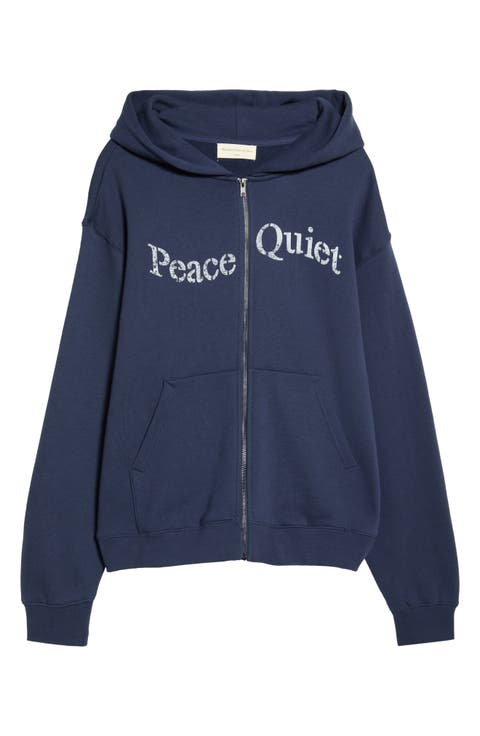 Stencil Logo Graphic Zip Hoodie