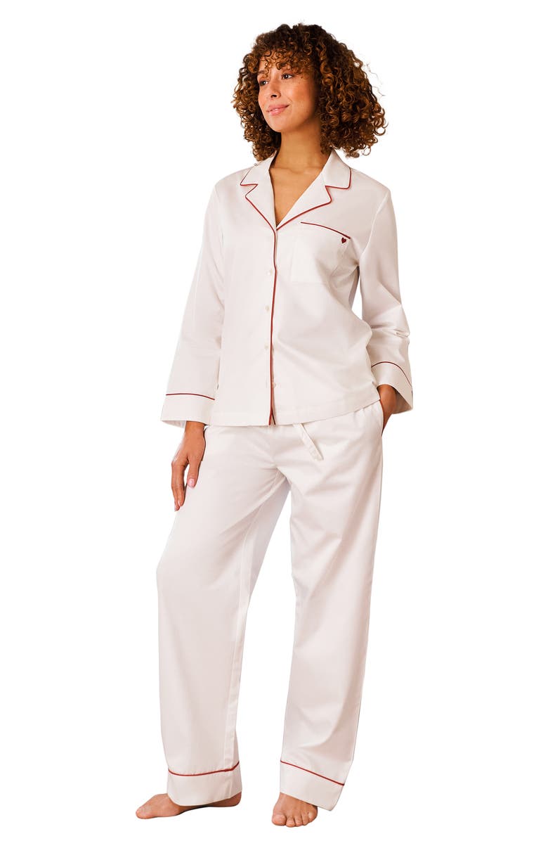 CHRISTY Luxury Sateen Pyjamas, Main, color, White