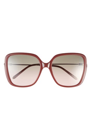 Chloé 57mm Square Sunglasses In Brown