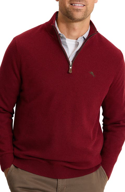 Marlin Magic Basketweave Half Zip Sweater