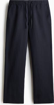 H&M Regular Fit Linen-blend Trousers