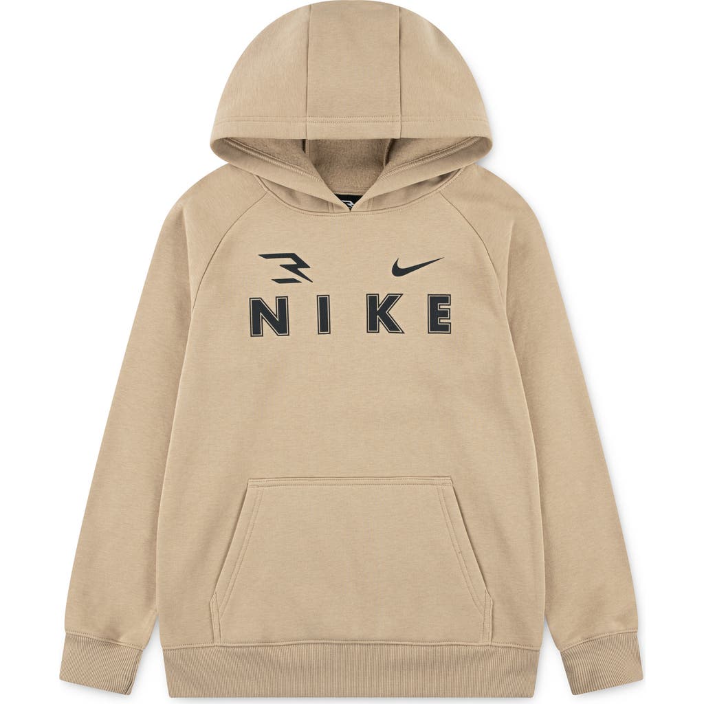 3 Brand Kids' Triple Logo Hoodie In Neutral
