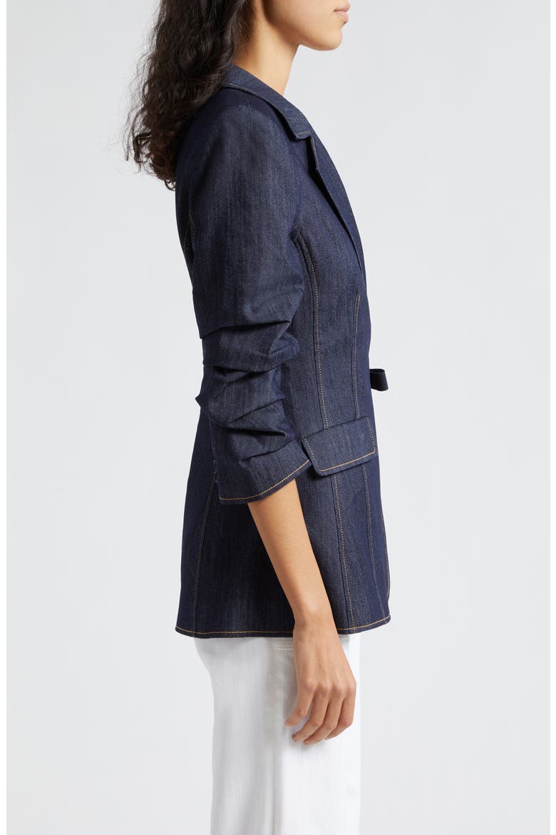 Irie Wrap Front Denim Jacket, Alternate, color, INDIGO