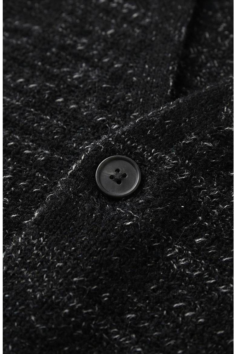 Textured Knit V Neck Button Front Vest, Alternate, color, Black