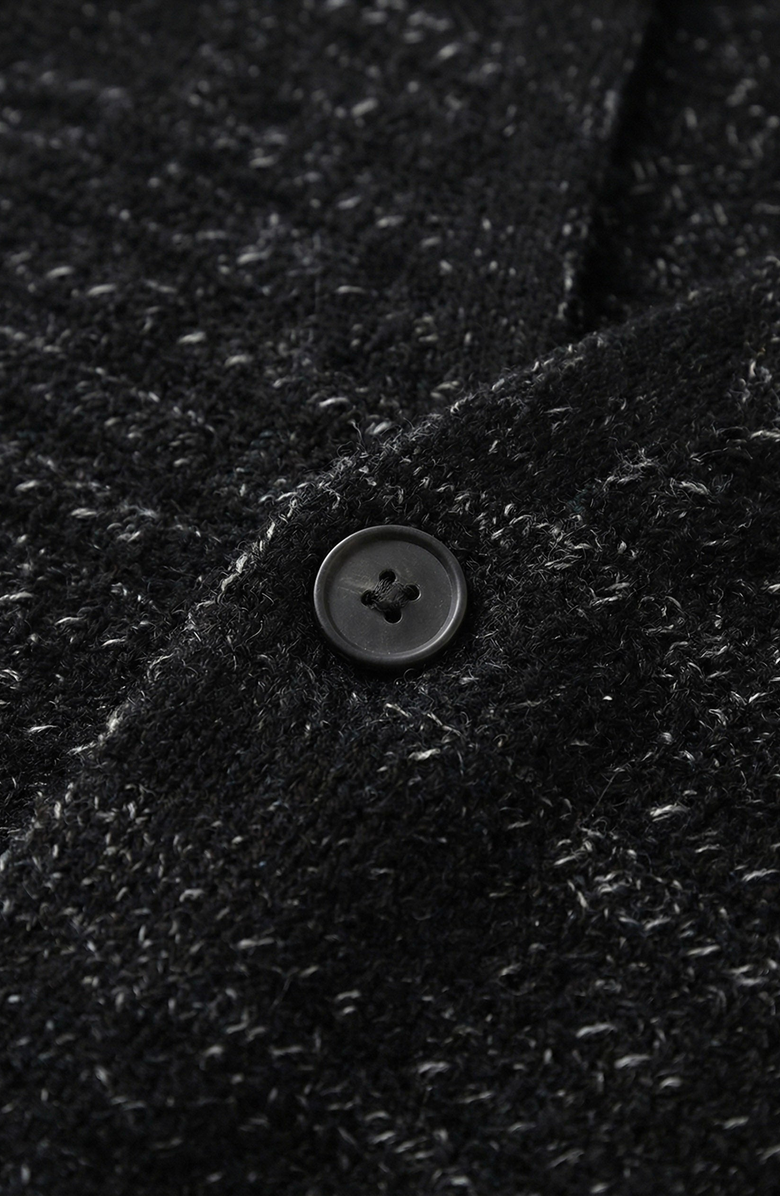 Modenaire Textured Knit V Neck Button Front Vest, Alternate, color, Black