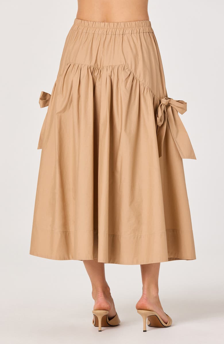ASTR the Label Lylah Bow Detail Cotton Skirt, Alternate, color, Khaki