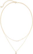 ARGENTO VIVO Faux Pearl & Star Double Strand Chain Necklace