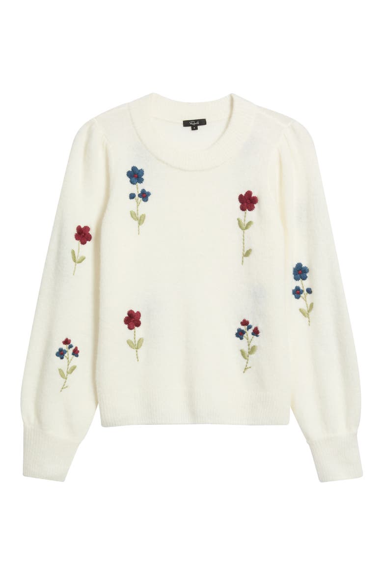 Avila Flower Embroidered Sweater, Alternate, color, GARDEN EMBROIDERY