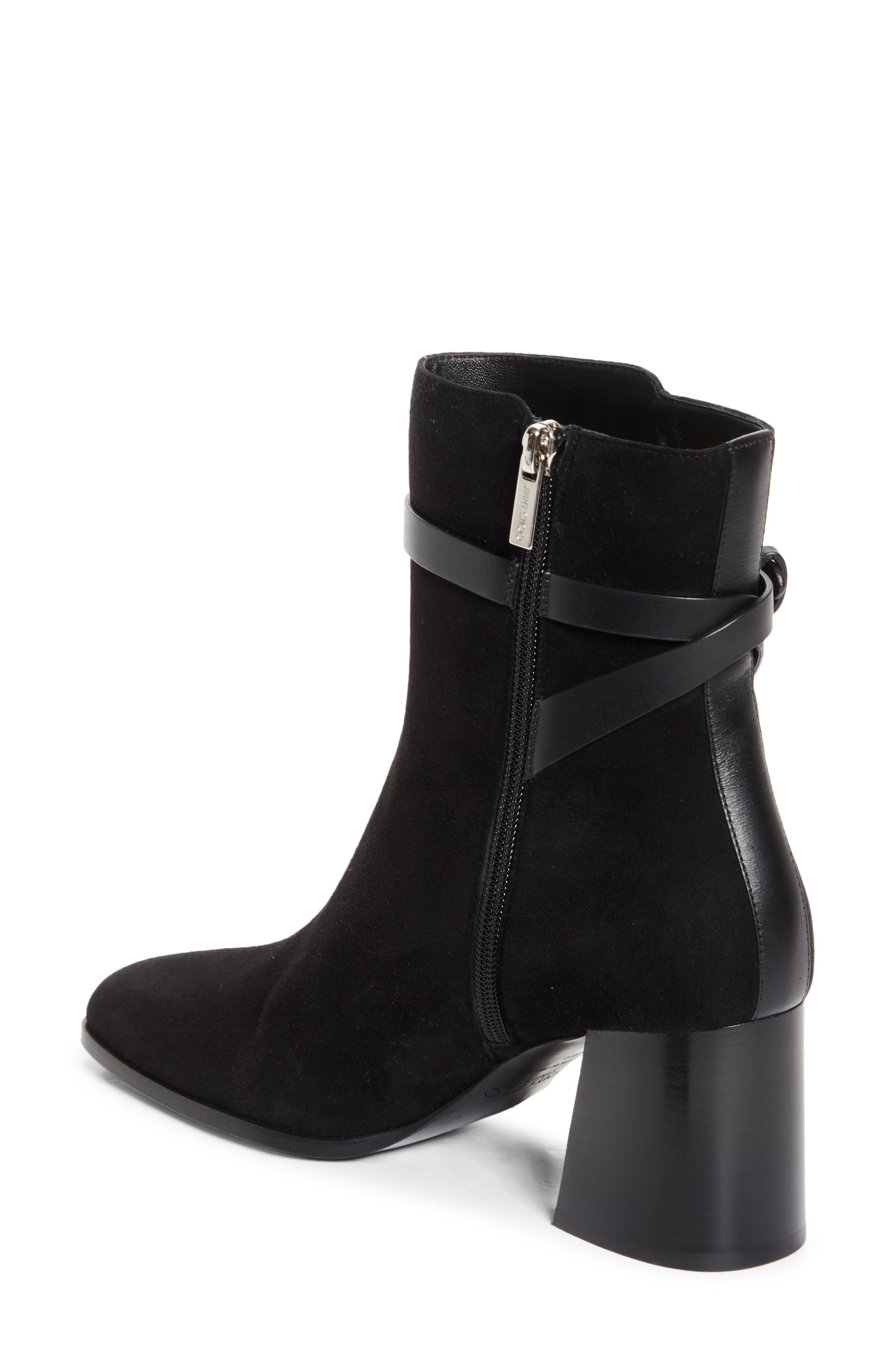 Jimmy Choo Lawton Suede Ankle Boot, Alternate, color, Black/ Black