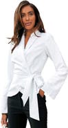 LASCANA Women's Lapel Wrap Blouse