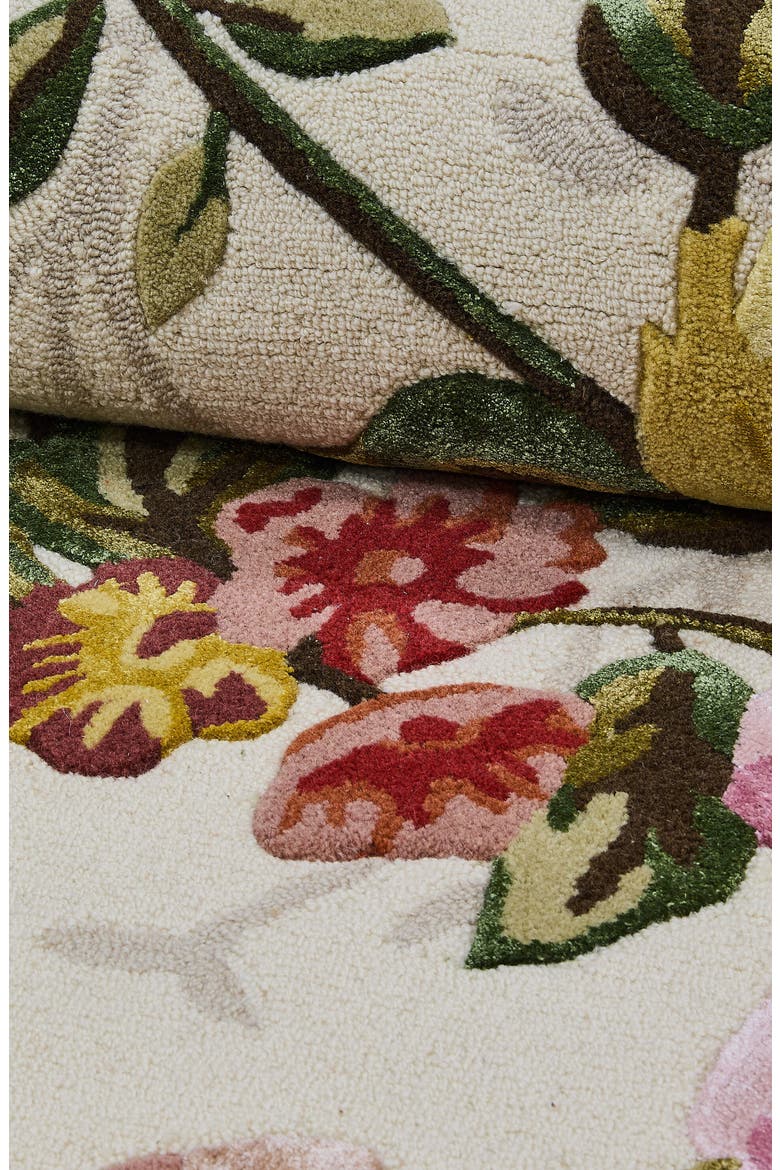 Golden Peonies Runner, Alternate, color, WHITE