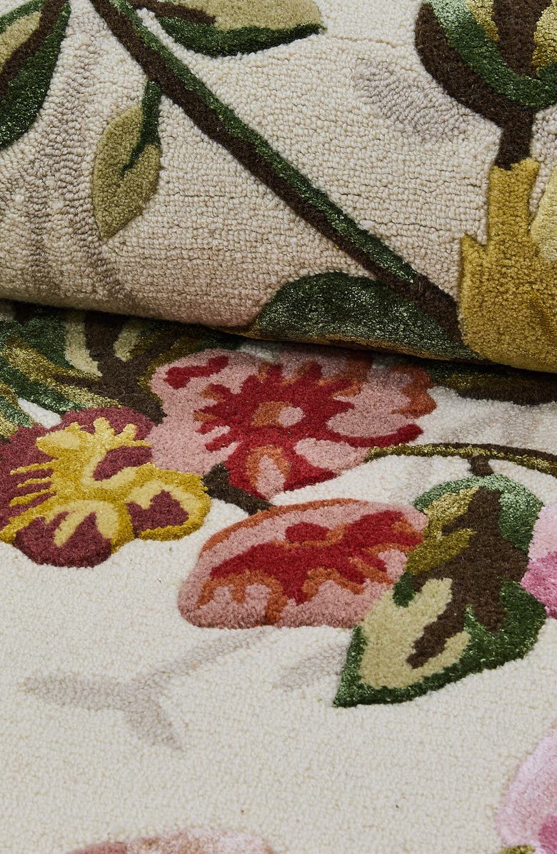 MACKENZIE CHILDS Golden Peonies Runner, Alternate, color, White