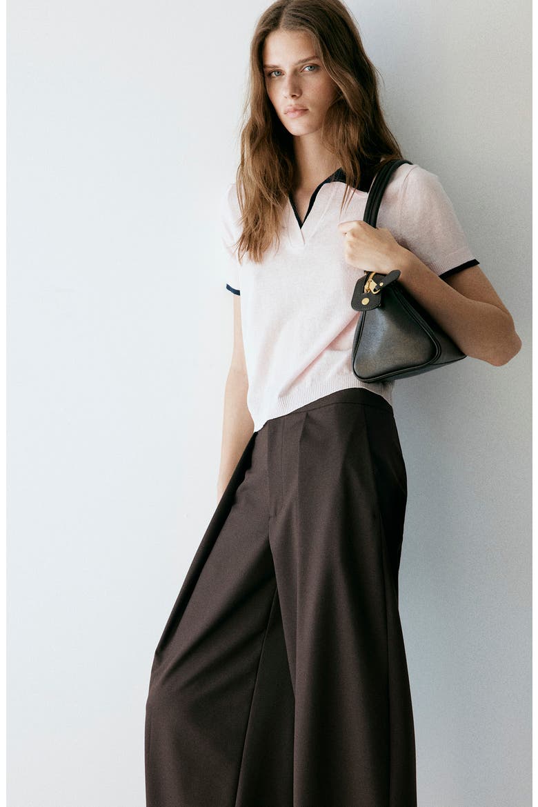 Balloon Pleated Pants, Alternate, color, CHOCOLATE