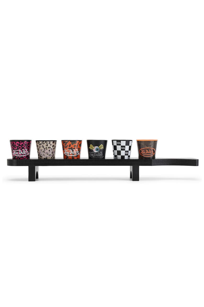 Iconic 6-Piece Shot Glass Set with Wooden Tray, Alternate, color, Wild