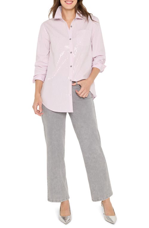 Nic + Zoe Nic+zoe Subtle Shine Blouse In Pink