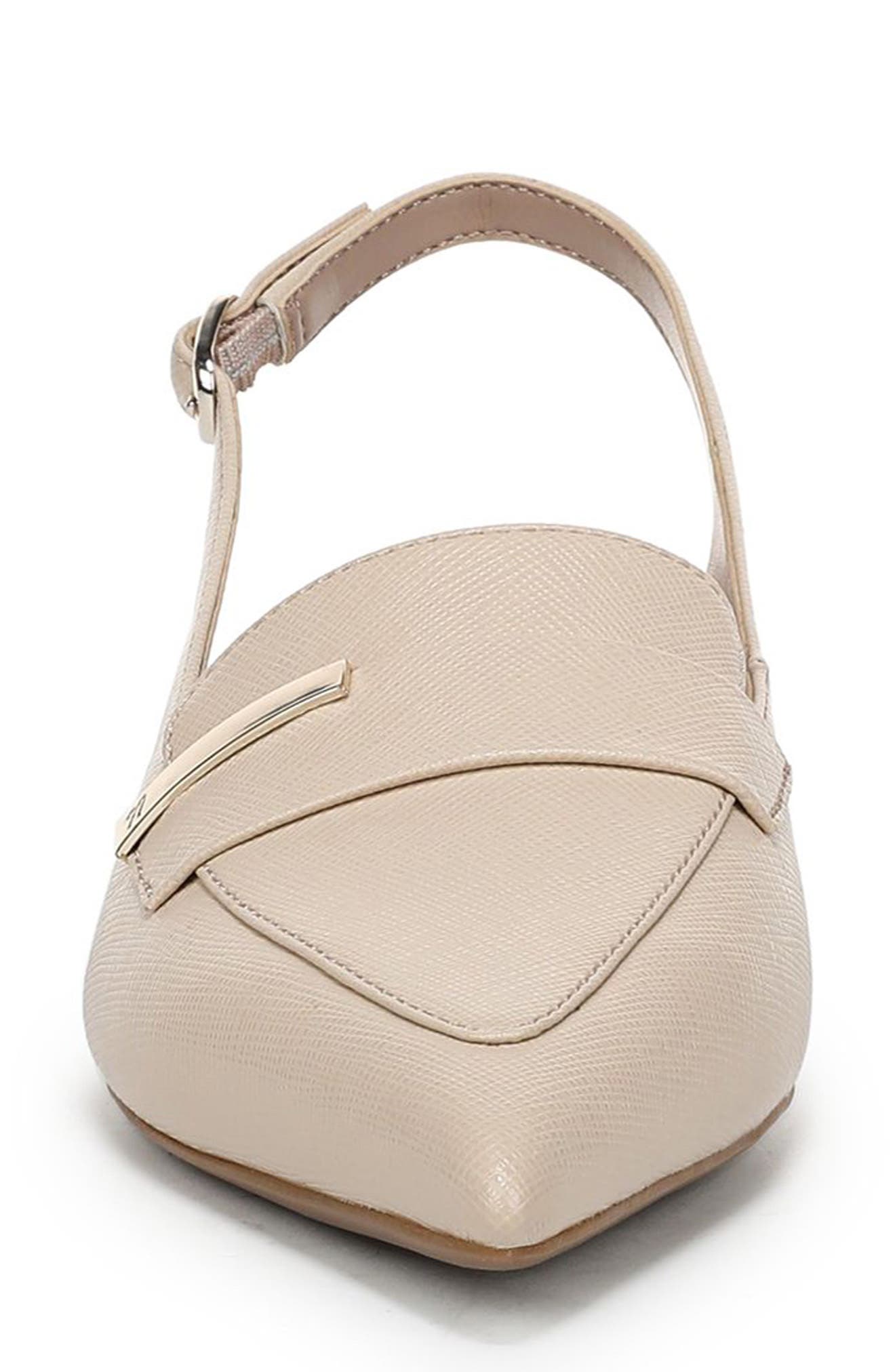 Sloane Pointed Toe Slingback Pump, Alternate, color, AUTUMN BEIGE FAUX LEATHER