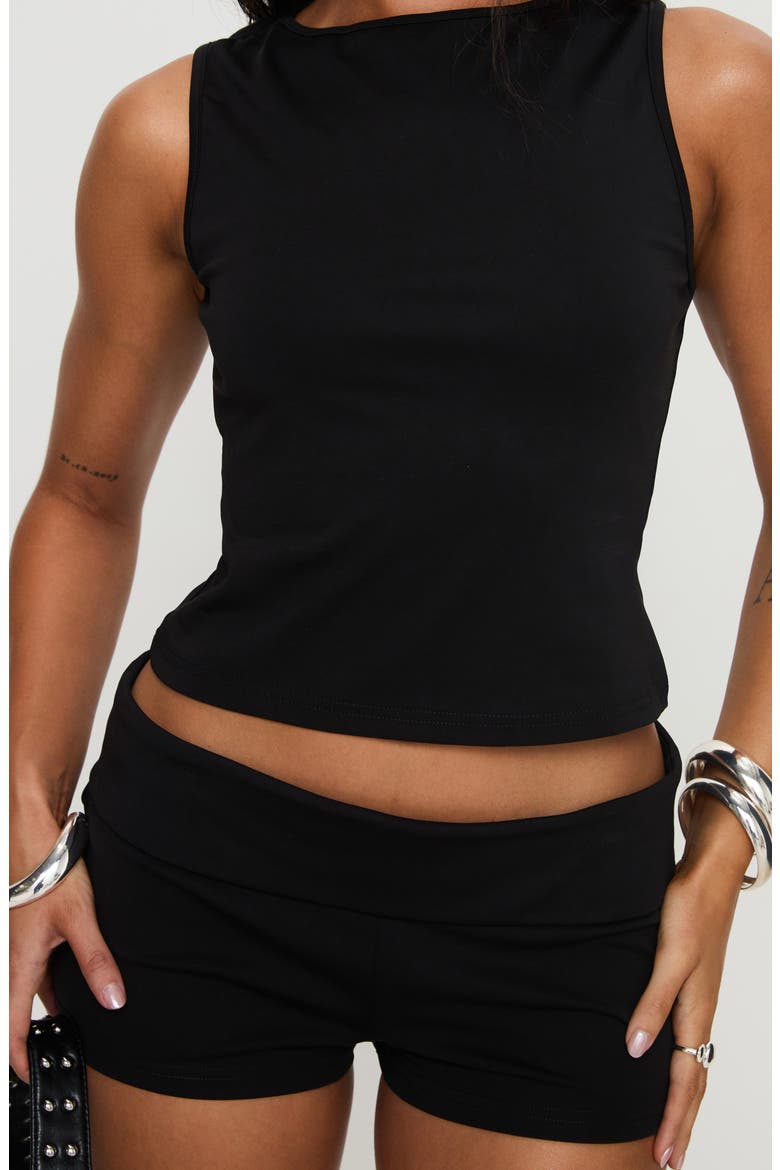 Manolo Crop Tank & Micro Shorts Set, Alternate, color, BLACK