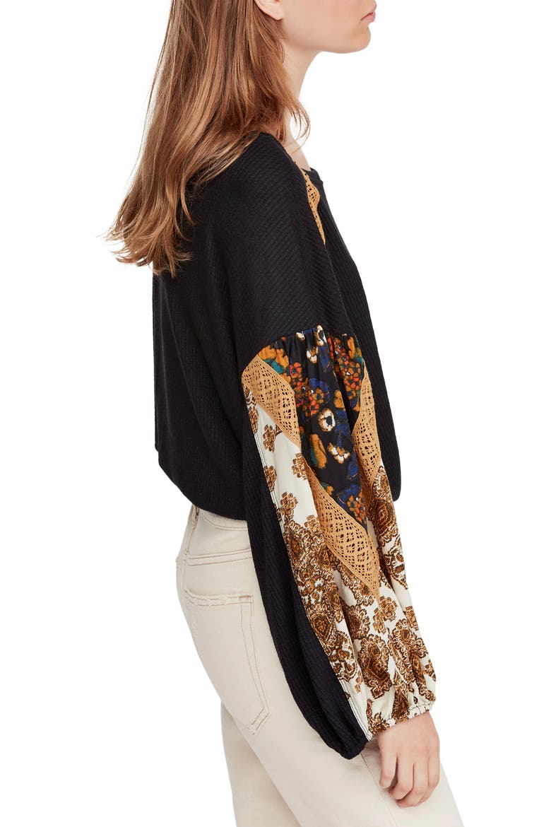 Casual Clash Top, Alternate, color, BLACK
