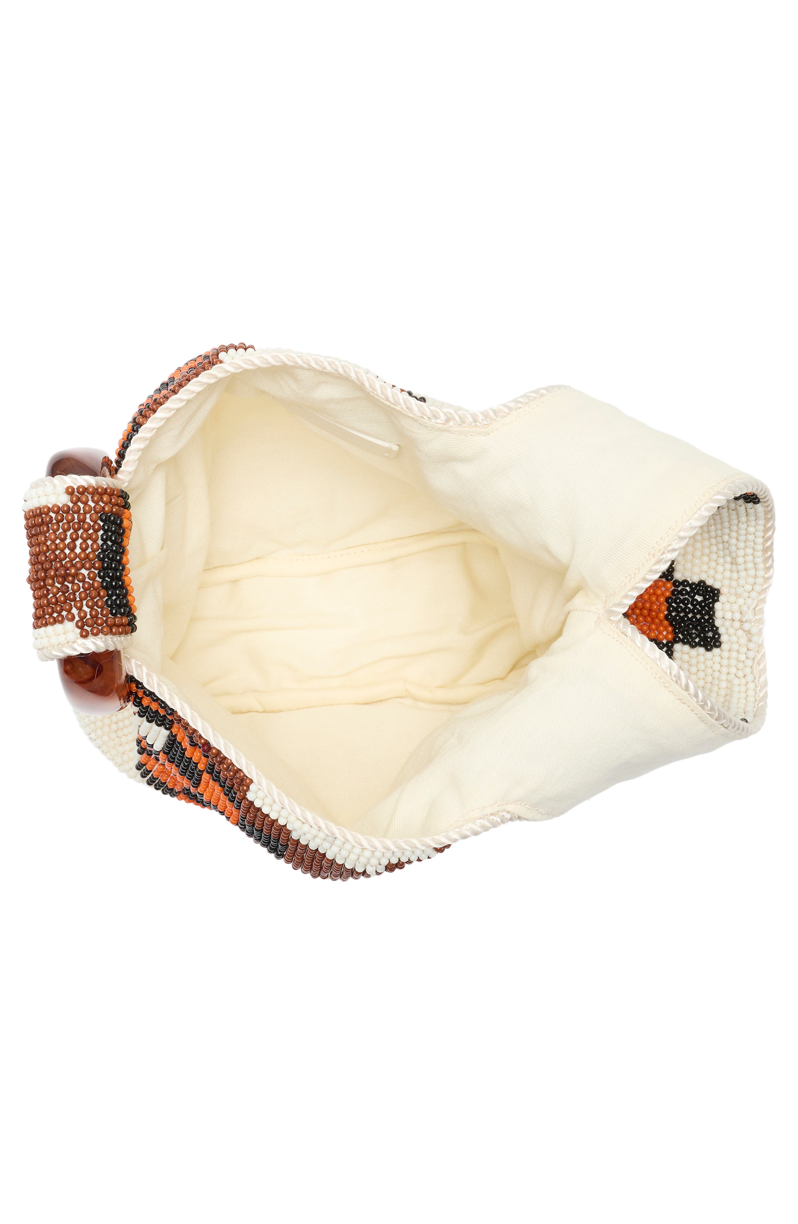 Beaded Swing Top Handle Bag, Alternate, color, ORANGE MULTI