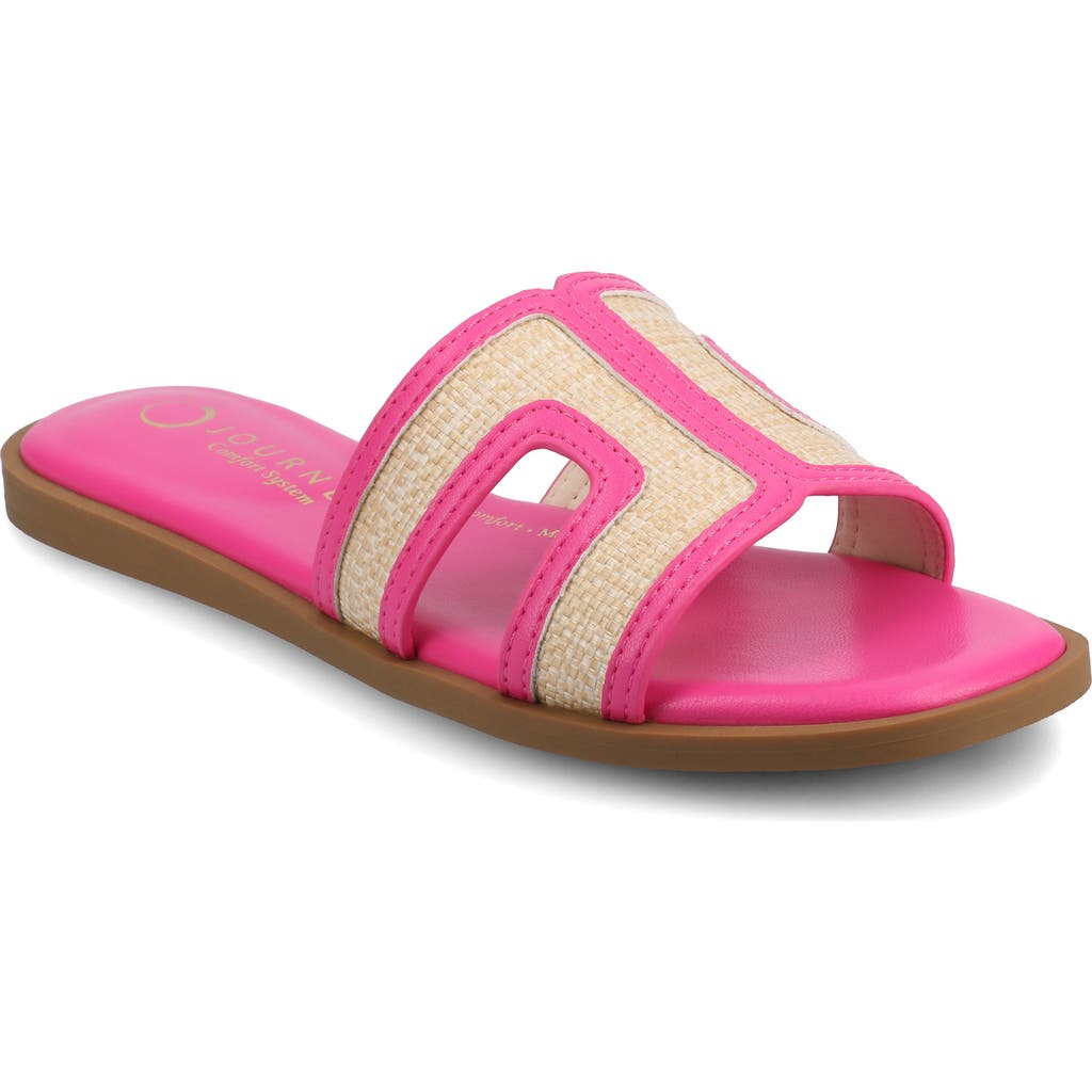 Journee Collection Primah Slide Sandal In Pink