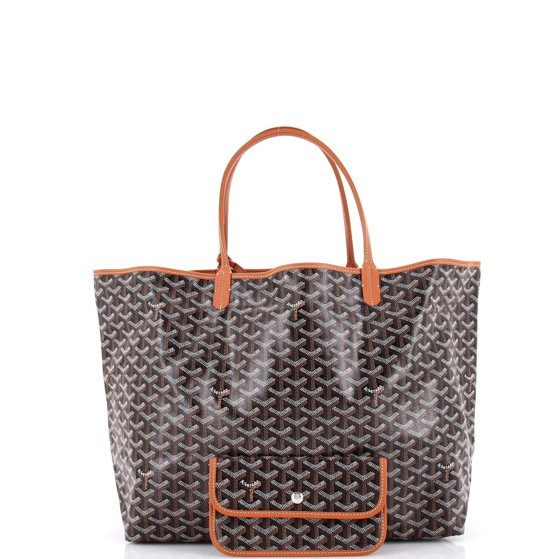 Pre-Owned Goyard Saint Louis Tote Coated Canvas GM, Alternate, color, Brown