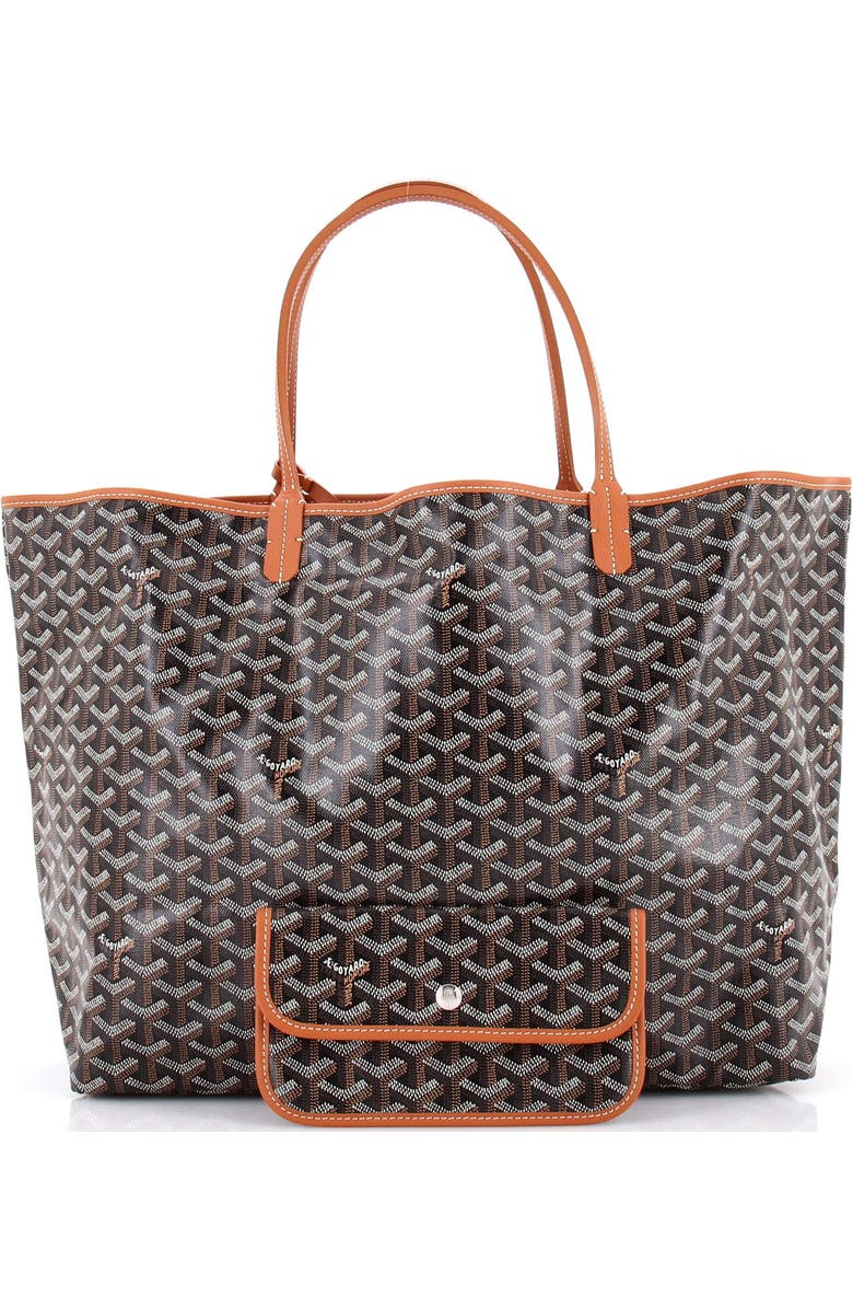 Pre-Owned Goyard Saint Louis Tote Coated Canvas GM, Alternate, color, Brown